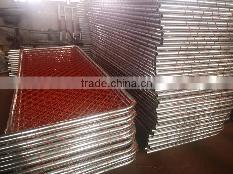 high safety temporary chain link fence with feet interlocking bar barricade(factory supply)