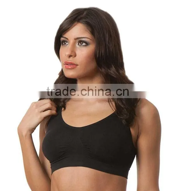2015 Seamless mutiple colors comfortable yoga /sports bra with padding 1 set (3pcs)