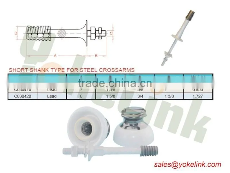High strength Carbon steel I'' Structural electrical crossarm wood crossarm insulator pin for Cable Hardware
