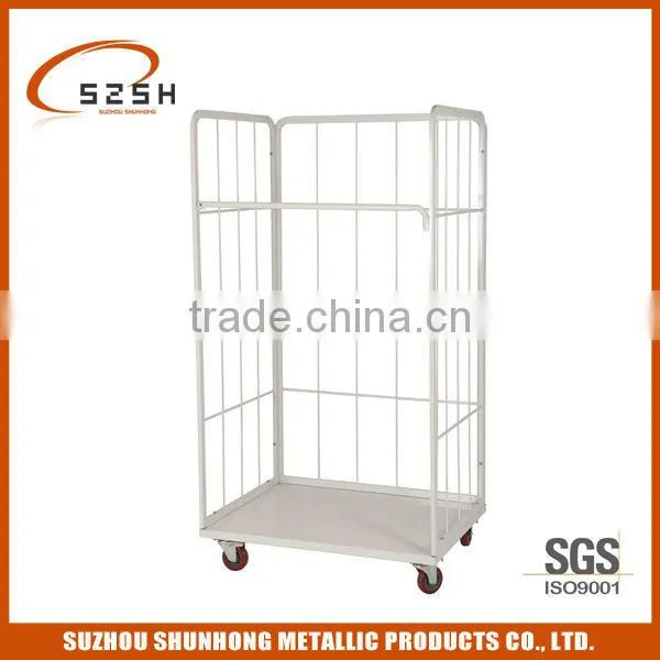 roll container trolley with 2 or 4 fixed/lockable castors