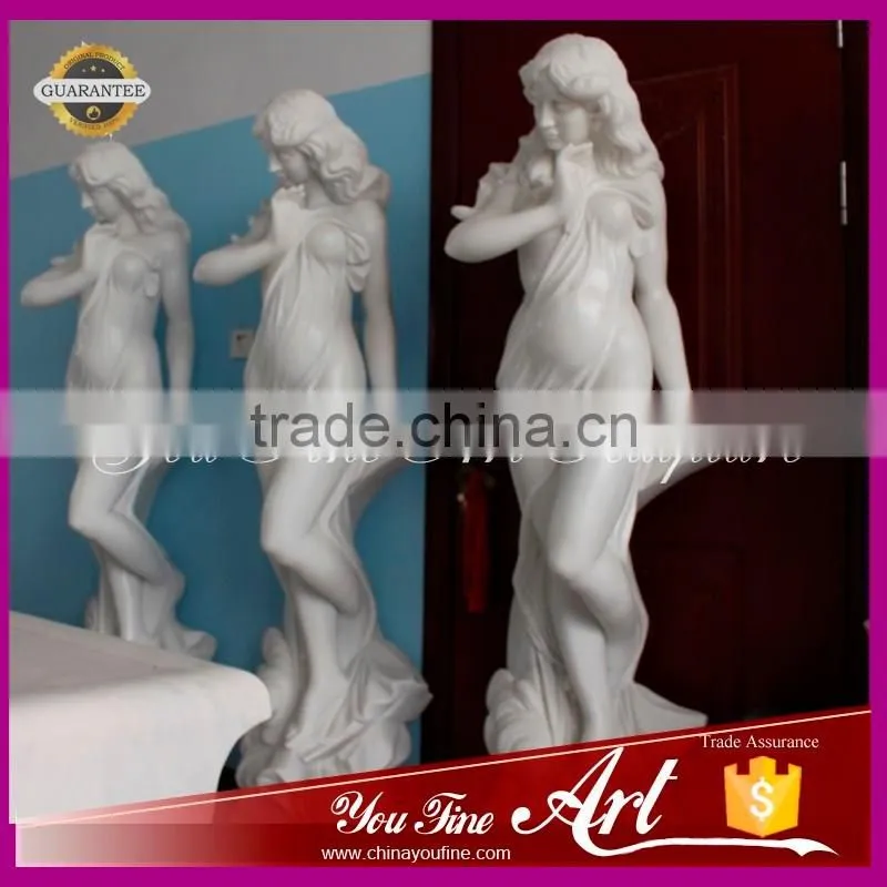 European graceful the moon god statue in marble