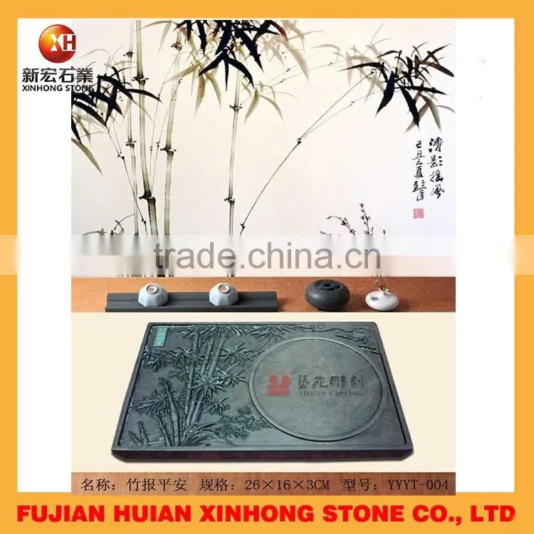 Bamboo carving home or office ornament square tea tray