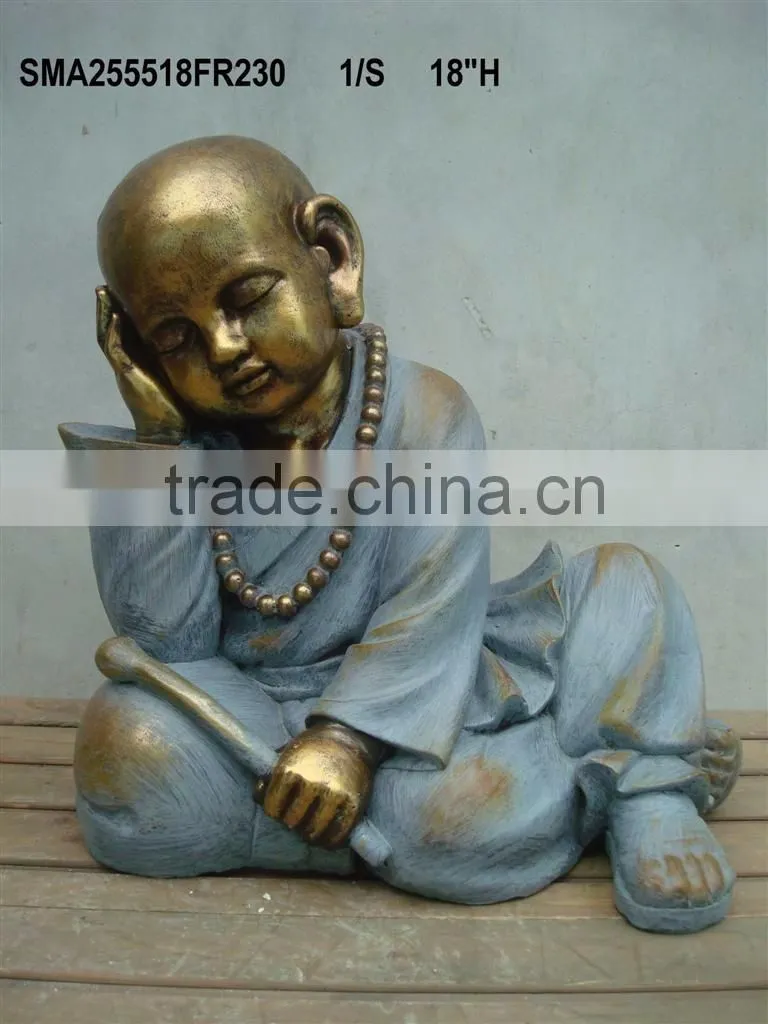 Thingking monk statue for your garden decoration