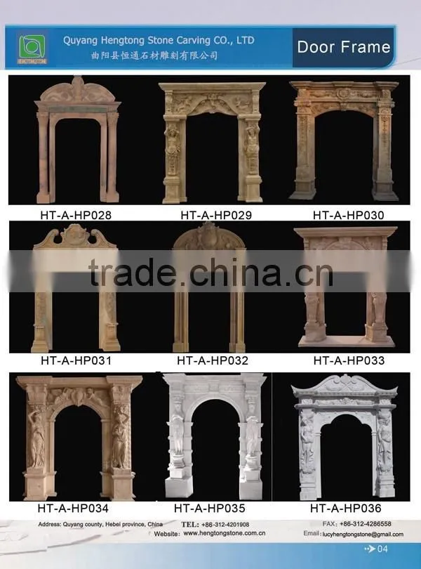 Western Marble Door Frame with Column Design