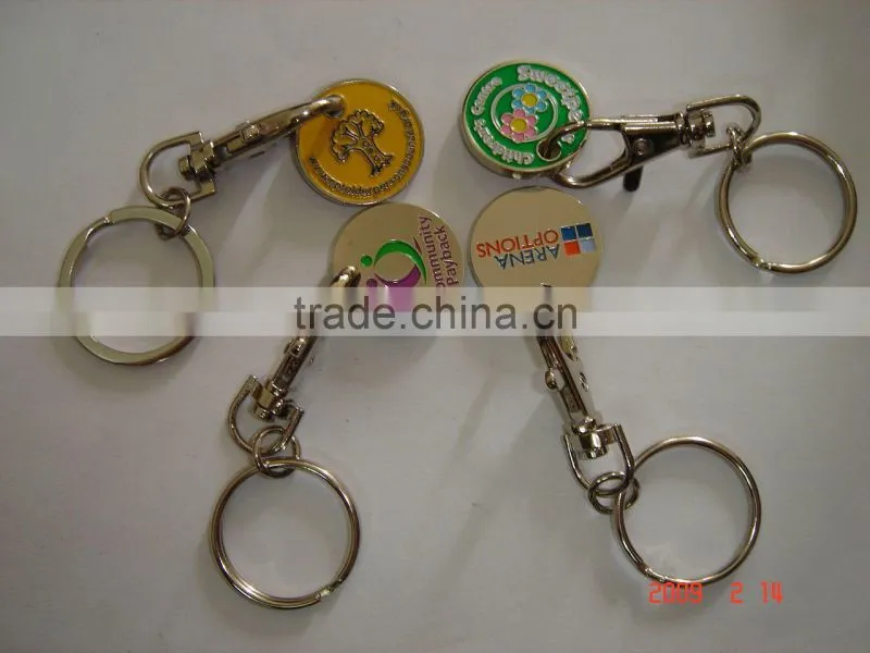 Custom soft enamel Metal trolly keychain