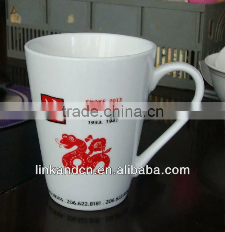 V-shape ceramic mug with high quality