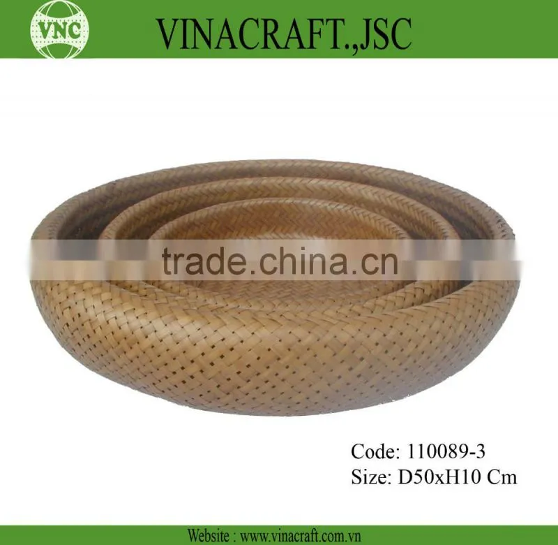 New bamboo storage basket set of 3