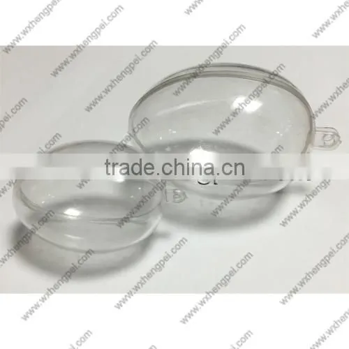 Cleverish portable cute transparent ellipse plastic storage jewelry wedding box kit