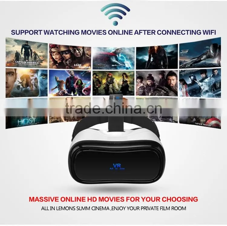 China factory and good quality lower price Plastic VR Headset All in One VR with high transparent optic resin material