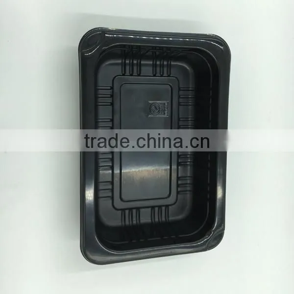 Disposable plastic microwave safe food container 2 compartments