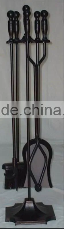 antique indoor cast iron fireplace tools