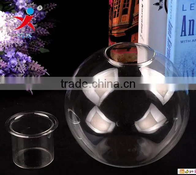 2017 New Designed Clear Ball Glass Candle Holder
