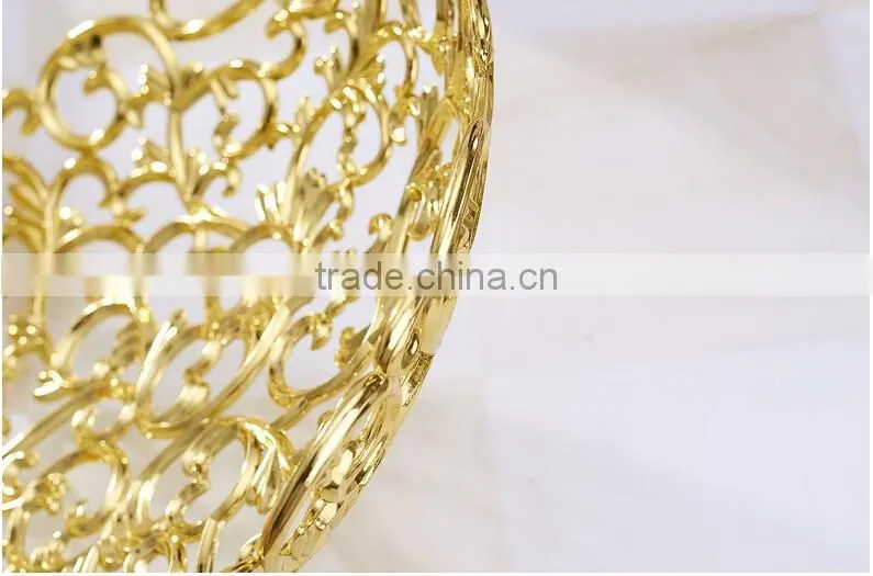 gold fruit plate decorative indian serving tray