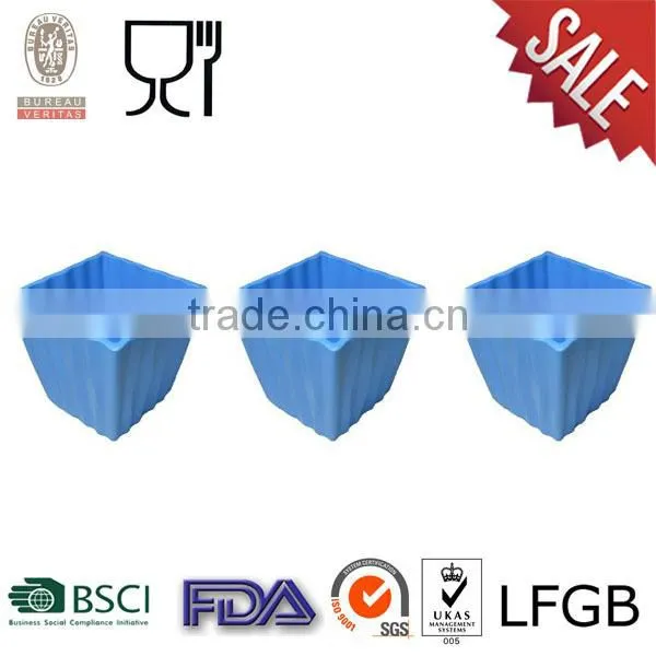 Plastic Square Flower Pot with white color