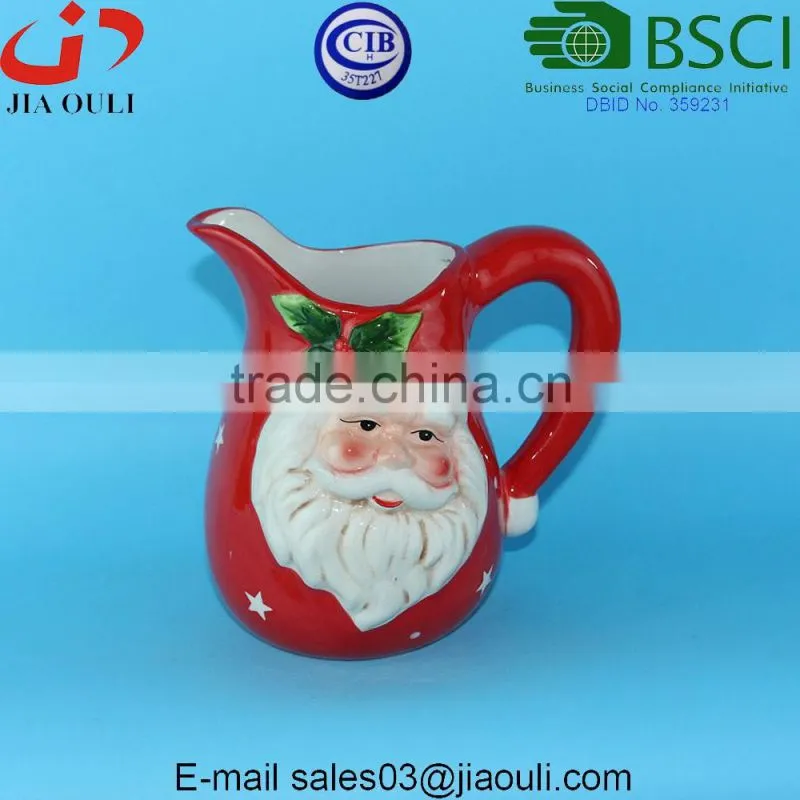 Christmas decorative glazed White Ceramic standing Deer for home decor