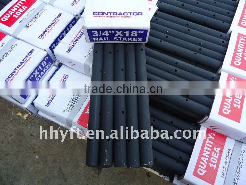 3/4 and 7/8"round steel nail stakes paint on hot sale