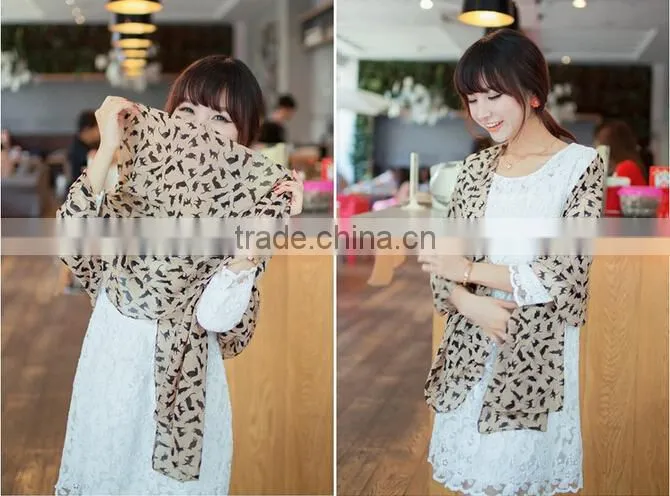 2015 New Faashion Brand Foulard Chiffon Shawl Silk Scarf Women Scarves
