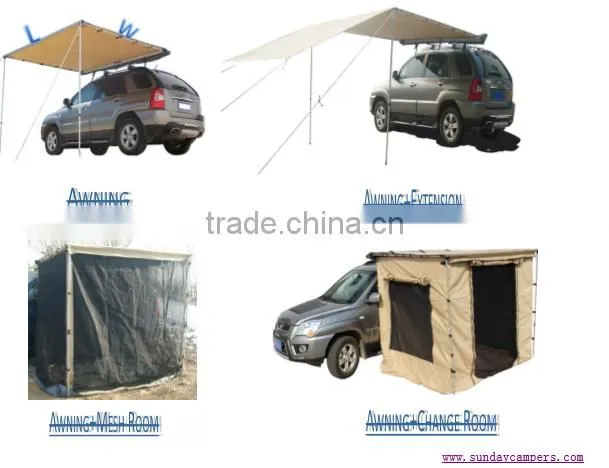 china Manufacturer high grade fabric retractable car awning