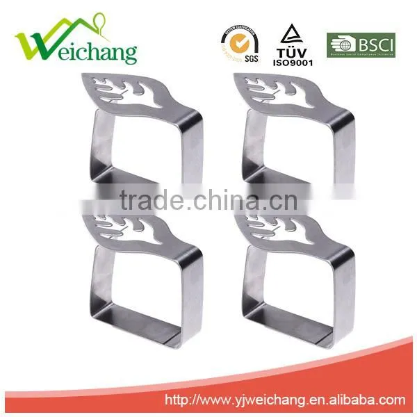 WCTS03M 4pcs Leaf Stainless Steel Table Cloth Clips Table Cover Holder Party Picnic Clamps