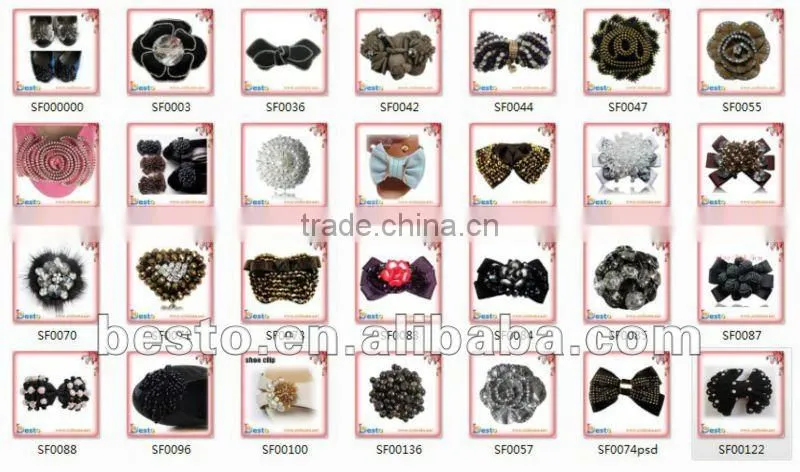 CF0196 Hot new graceful pearls chiffon shabbies flowers 3.5"