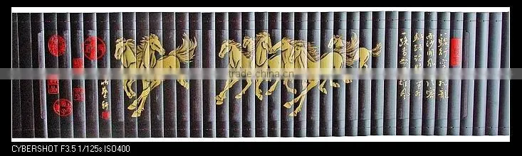 eight horses bamboo painting