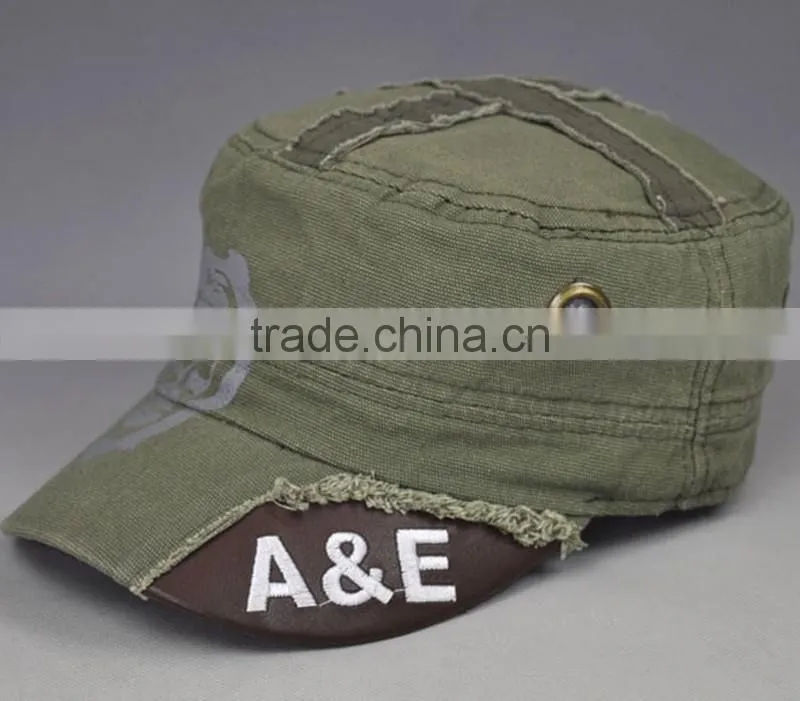 Laundry Detergent Denim Flat Top Hat Sublimation Distressed Cowboy Caps