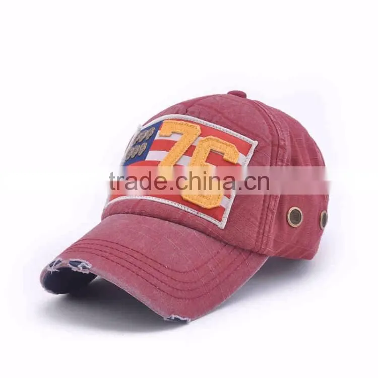 custom unstructured 6 panel distressed baseball hats