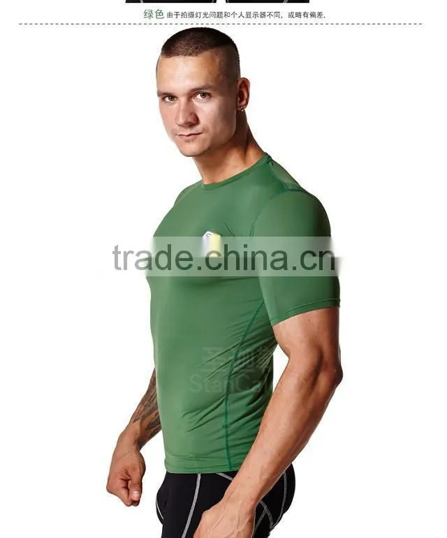 Hongen apparel OEM compression wear/ OEM compression top / customed men's compression shirt