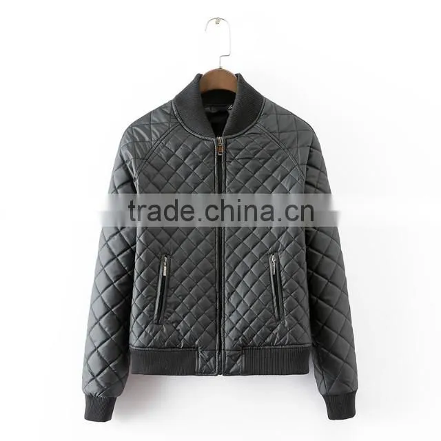 Custom Design Women Nylon Winter Bomber Jacket Custom Logo Quilted Bomber Jacket For Women