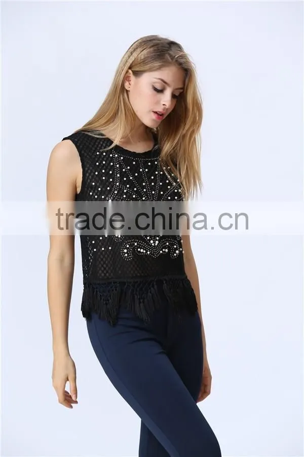 Factory Price Accept Small Order Quantity beaded top Women Clothing