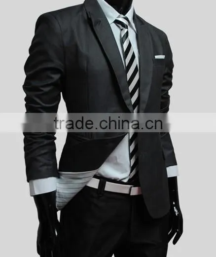 man casual suit wool and polyester fabric