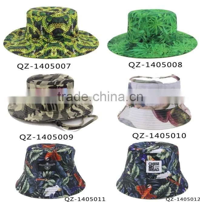 Custom 2015 New Design Colorful Denim Bucket Hat