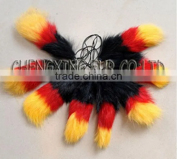 CX-P-01 Lovely Desgin Genuine Rabbit Fur Mobile Promotion Keychain