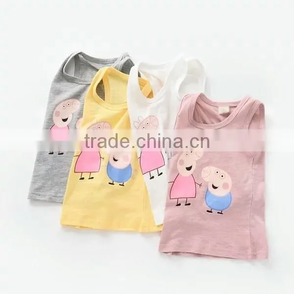 latest fashionable summer hot sale design popular printed baby vest