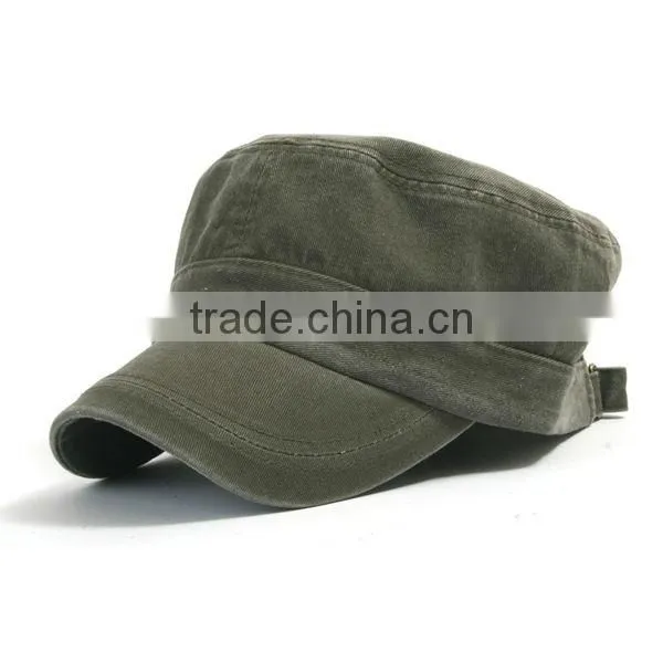 Fashion Black 100% Cotton Custom Cheap Military Cap