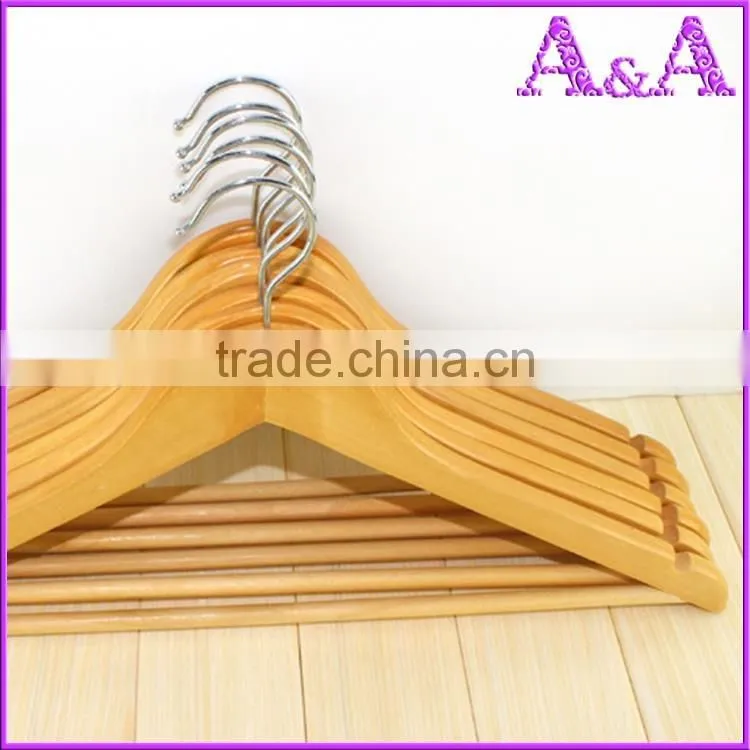 Wooden clothes hanger