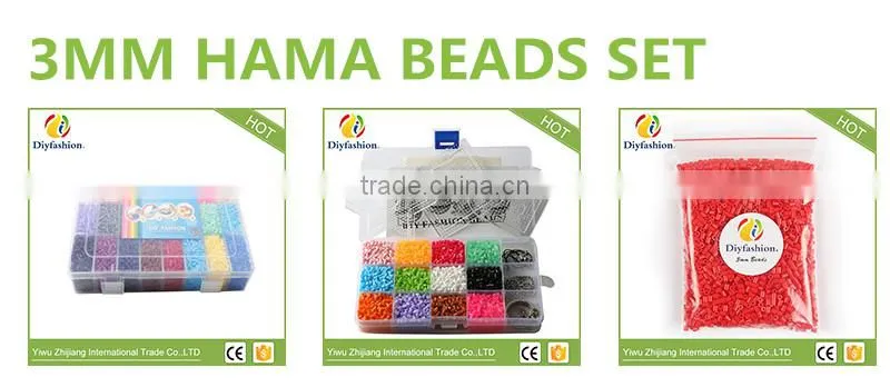 Kids plastic diy ironing perler beads set hama beads wholesale kids toys 18004