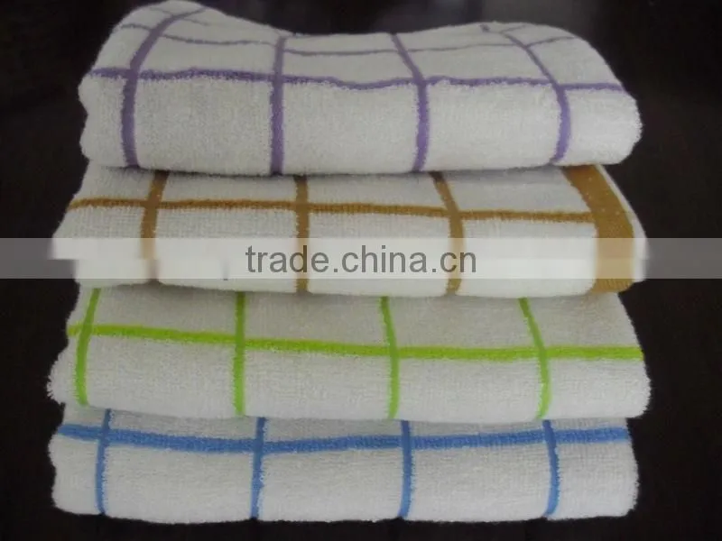 70% Bamboo 30% Cotton Antibacterial Checkered Hand Towel