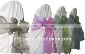 Fashion organza sash for wedding and banquet chair organza sash