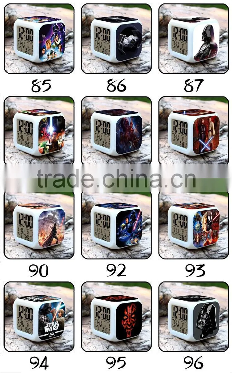 Hot Movie Zootopia LED Alarm Clock, Wide Hopps Digital Alarm Clock, Zootopia Cartoon Clock for Kids