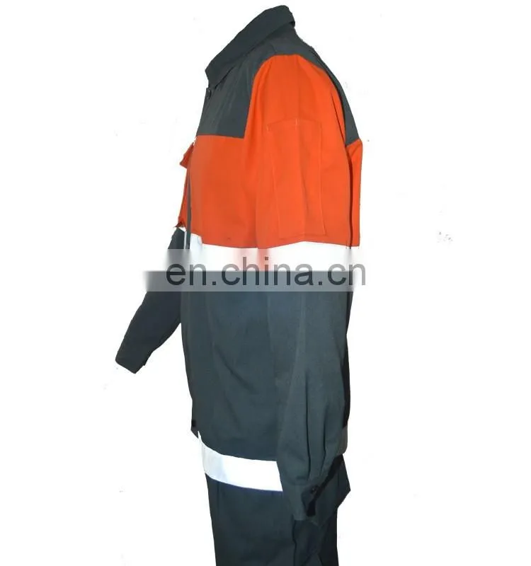 Men's oil refinery flame retardant oil resistant safaty work wear with FR reflector