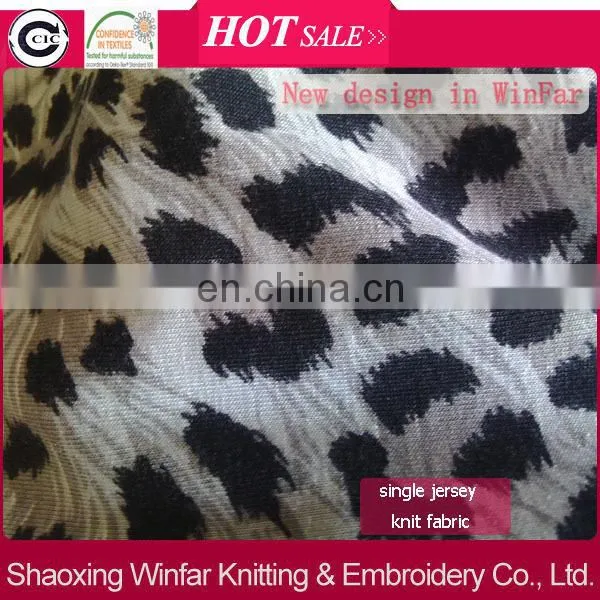 shaoxing winfar Textile Knit Jersey Reactive Print Stretch Ring Spun Viscose Fabric
