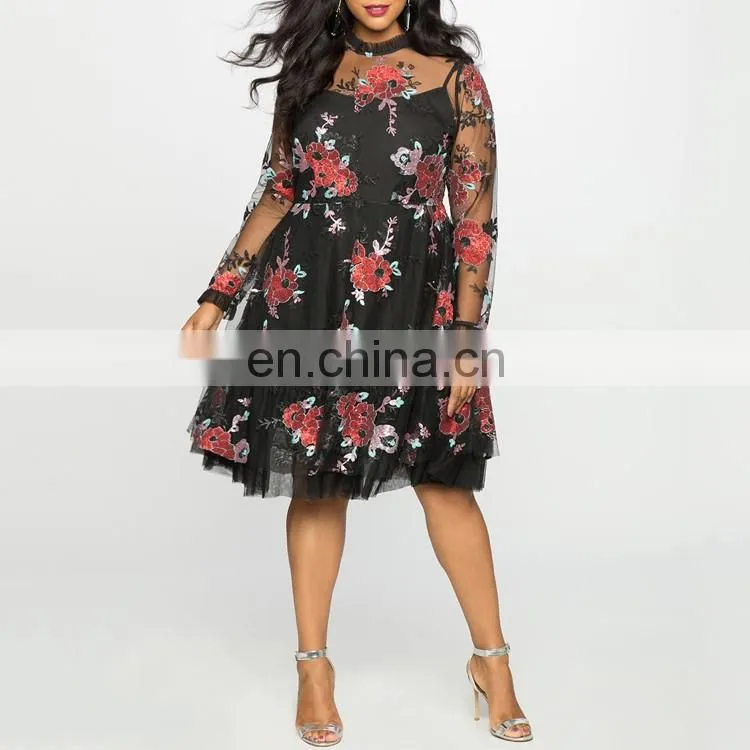 China high quality clothing factory plus size women clothing dinner party dress for fat women
