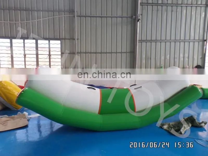 Factory single Inflatable seesaw water toys/inflatable water totters seasaw