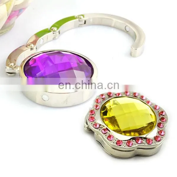 Fashion cheap metal foldable bag hanger table hook