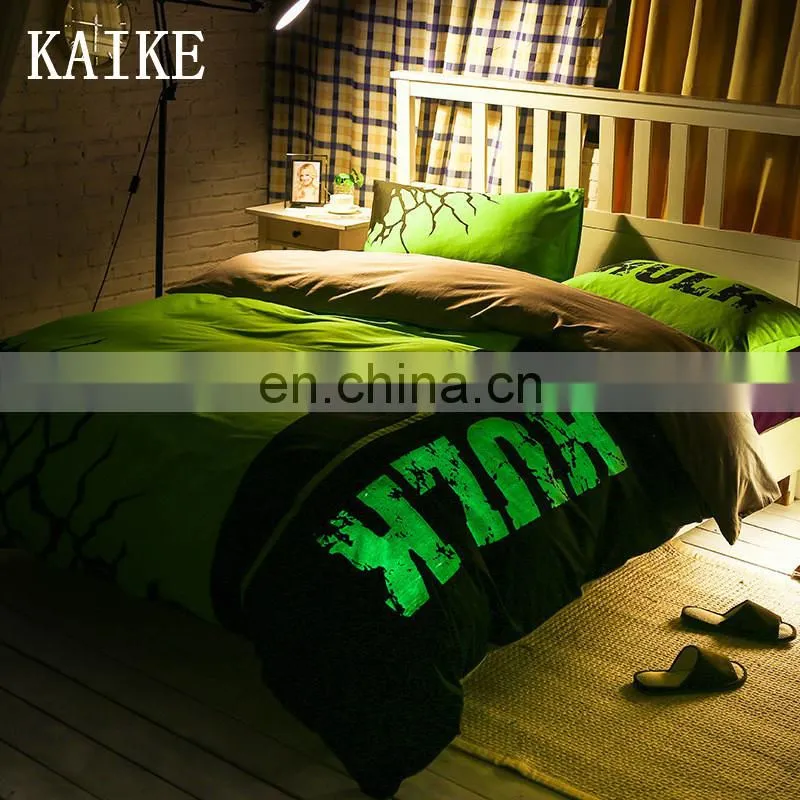cheap ready goods environmental protection luminous print baby bedsheets king size 3d kids bedding set