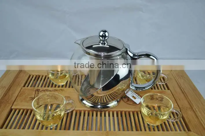 1200ml glass teapot with infuser,big volume 6406