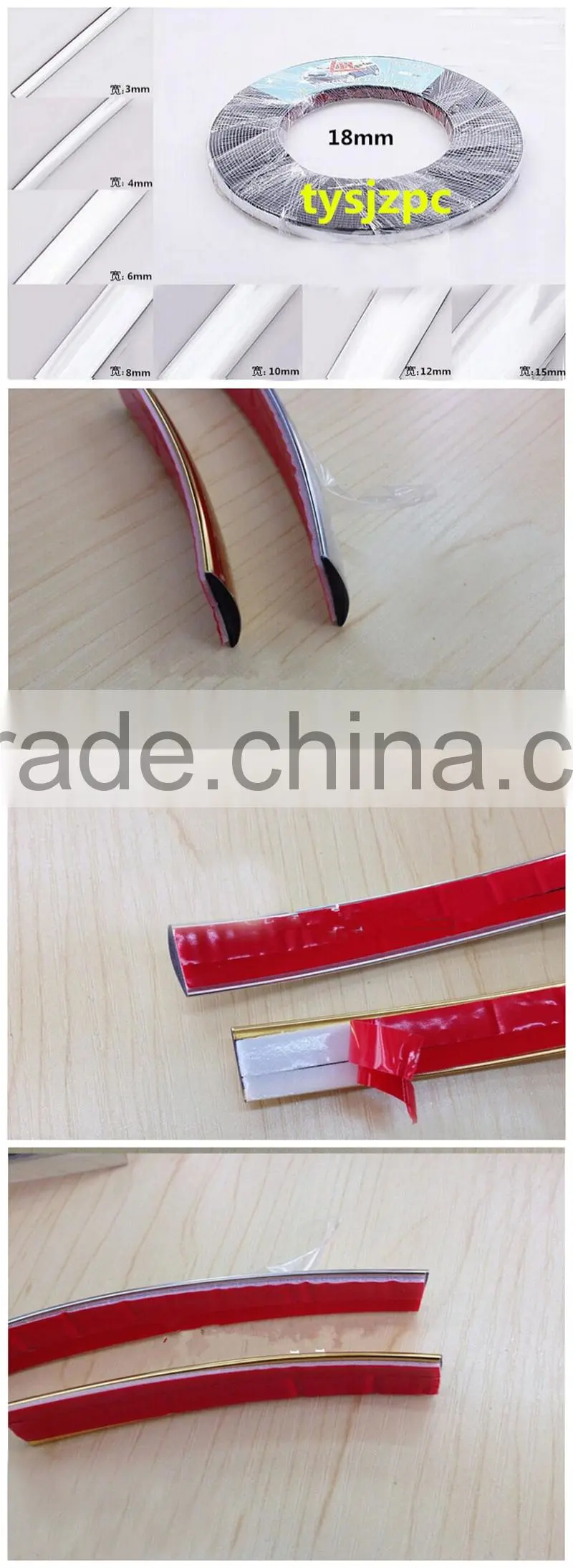 2015 great qulity/hot sell U style car door edge trim
