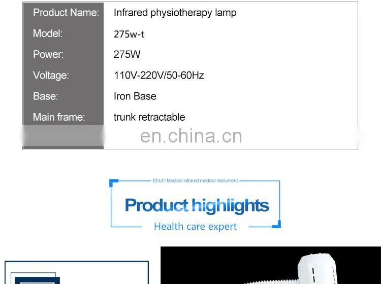 Portable Infrared Lamp Red Light Therapy Full Body with Stand for Skin Beauty