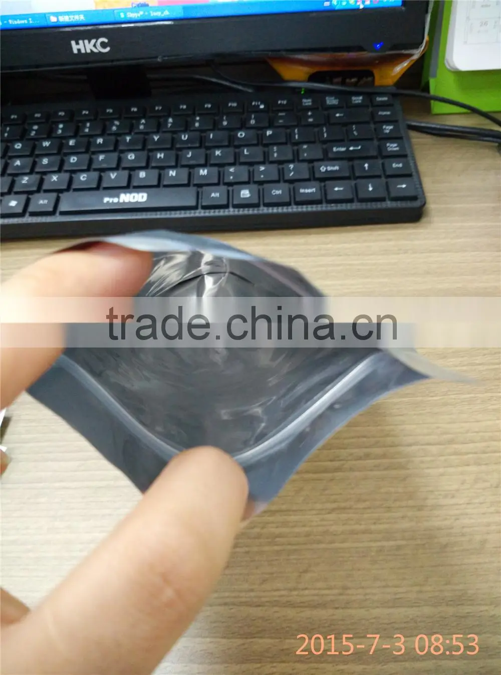Plastic aluminum foil stand up zipper bags for food packaging
